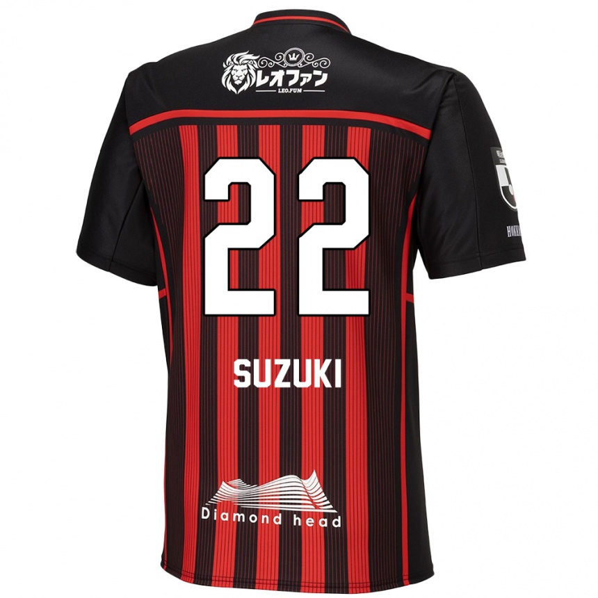 Mujer Fútbol Camiseta So Suzuki #22 Negro Rojo 1ª Equipación 2024/25 Perú