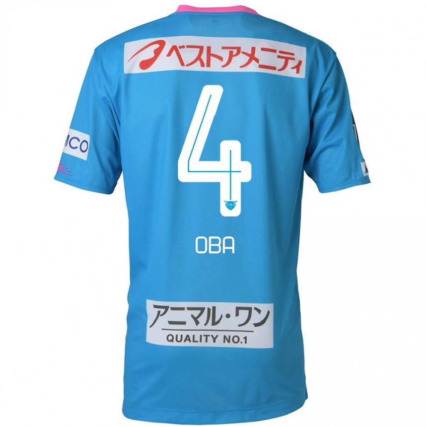 Mujer Fútbol Camiseta Shotaro Oba #4 Azul Rosado 1ª Equipación 2024/25 Perú