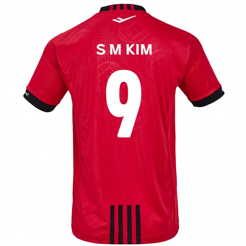 Mujer Fútbol Camiseta Min-Sung Kim #9 Negro Rojo 1ª Equipación 2024/25 Perú