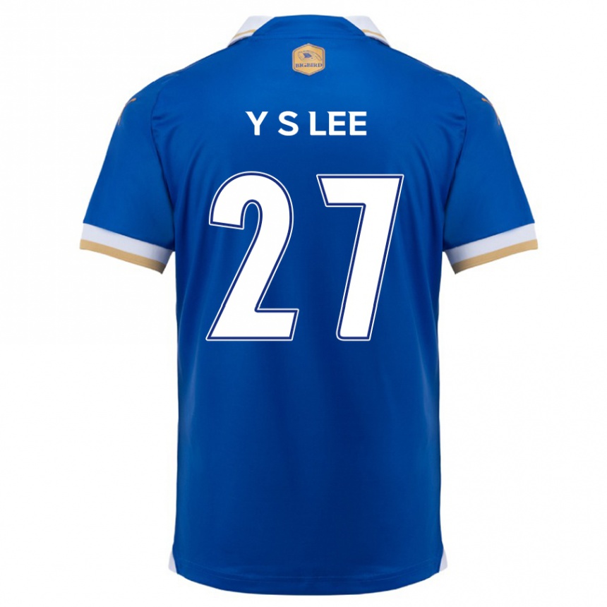 Mujer Fútbol Camiseta Shi-Yeong Lee #27 Azul Blanco 1ª Equipación 2024/25 Perú