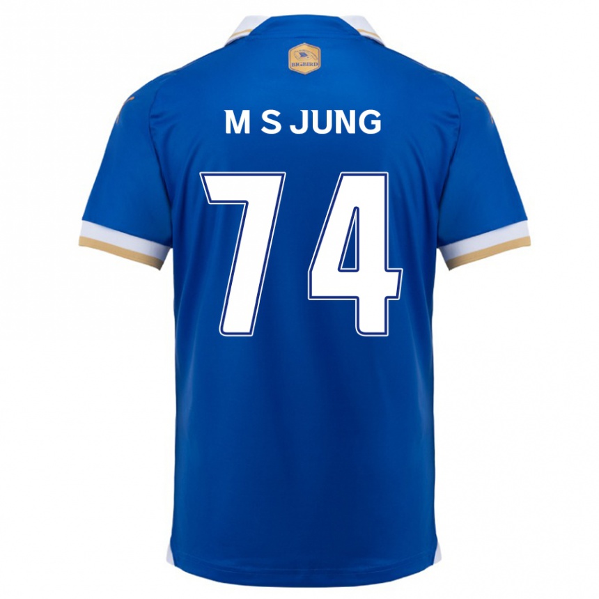 Mujer Fútbol Camiseta Sung-Min Jung #74 Azul Blanco 1ª Equipación 2024/25 Perú