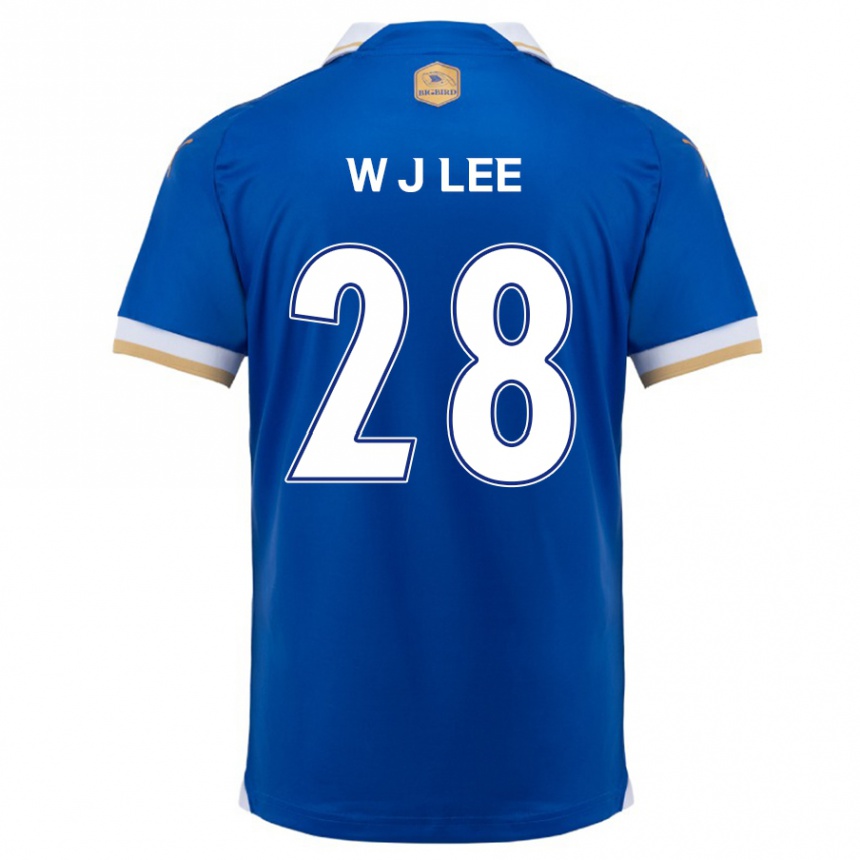 Mujer Fútbol Camiseta Jun-Woo Lee #28 Azul Blanco 1ª Equipación 2024/25 Perú