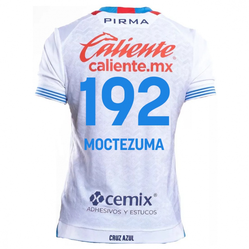 Mujer Fútbol Camiseta Brayan Moctezuma #192 Blanco Azul 2ª Equipación 2024/25 Perú