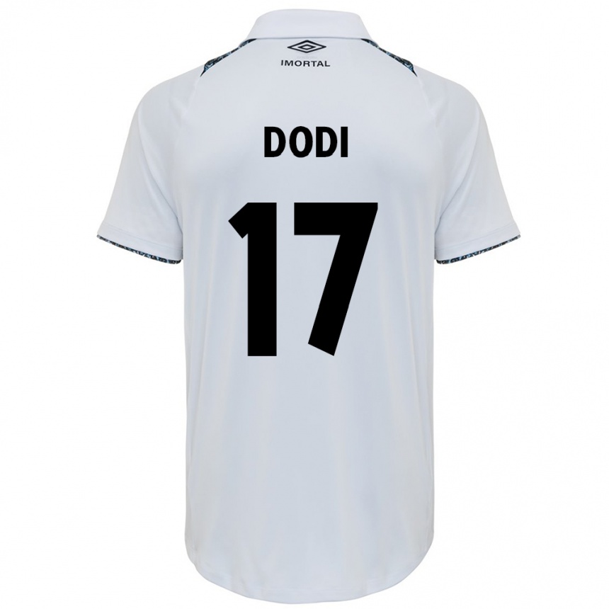 Mujer Fútbol Camiseta Dodi #17 Blanco Azul 2ª Equipación 2024/25 Perú