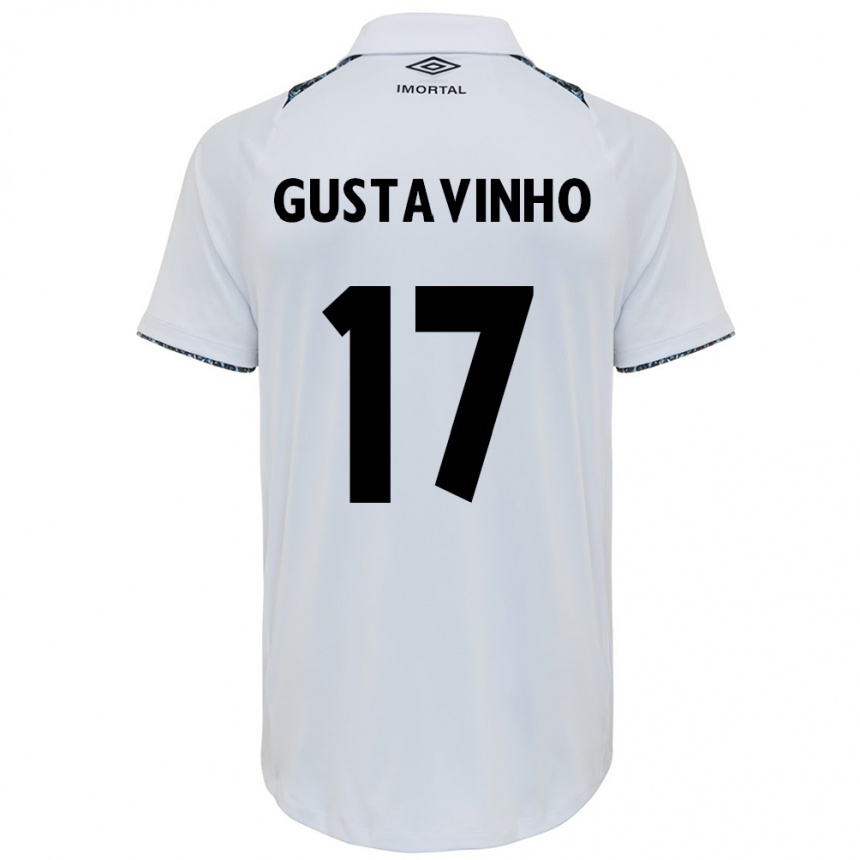 Mujer Fútbol Camiseta Gustavinho #17 Blanco Azul 2ª Equipación 2024/25 Perú