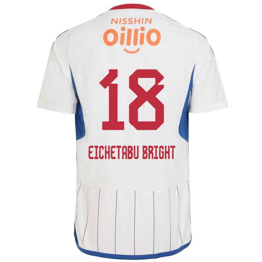 Mujer Fútbol Camiseta Kai Eichetabu Bright #18 Blanco Azul Rojo 2ª Equipación 2024/25 Perú