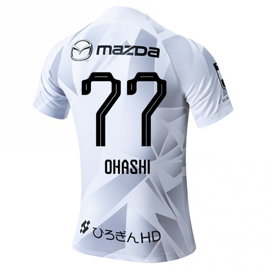 Mujer Fútbol Camiseta Yuki Ohashi #77 Blanco Gris Negro 2ª Equipación 2024/25 Perú