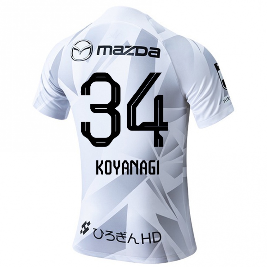 Mujer Fútbol Camiseta Shu Koyanagi #34 Blanco Gris Negro 2ª Equipación 2024/25 Perú