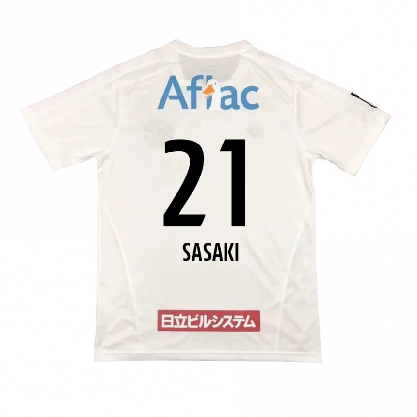 Mujer Fútbol Camiseta Masato Sasaki #21 Blanco Negro 2ª Equipación 2024/25 Perú