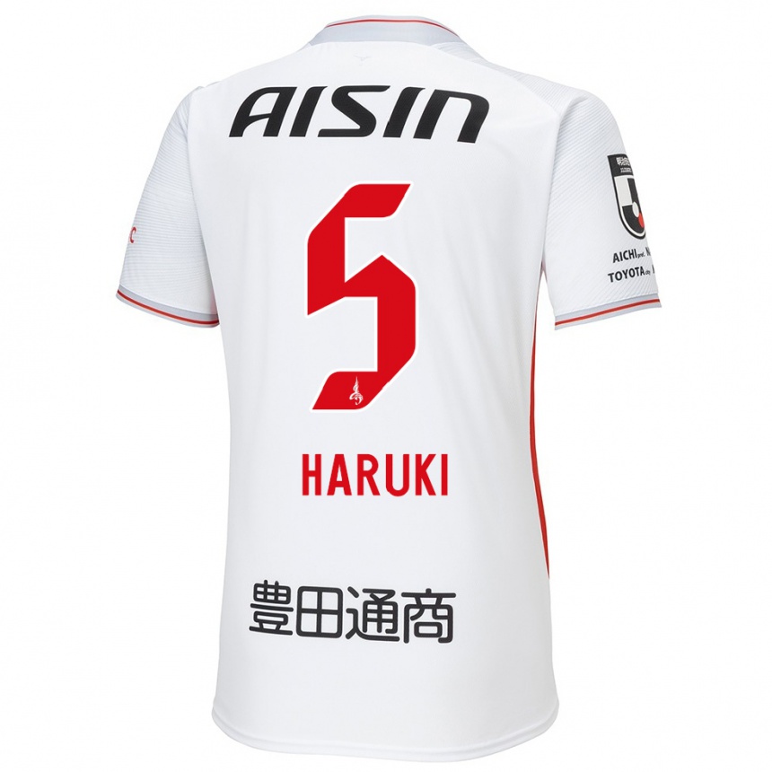 Mujer Fútbol Camiseta Haruki Yoshida #5 Blanco Amarillo Rojo 2ª Equipación 2024/25 Perú