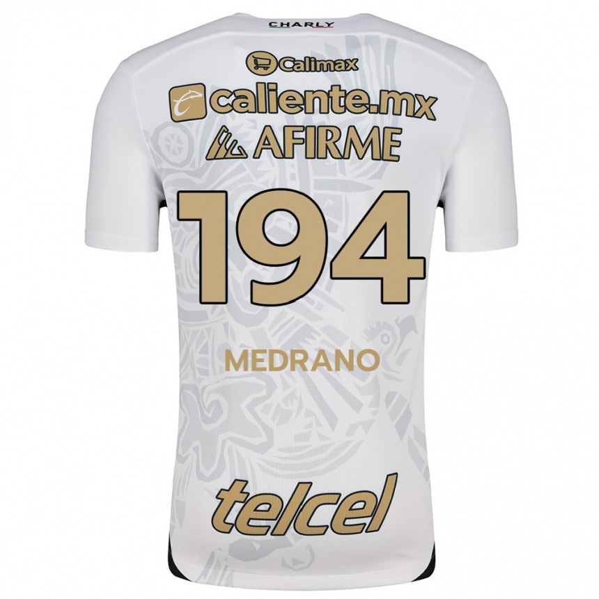 Mujer Fútbol Camiseta Luis Medrano #194 Blanco Negro 2ª Equipación 2024/25 Perú