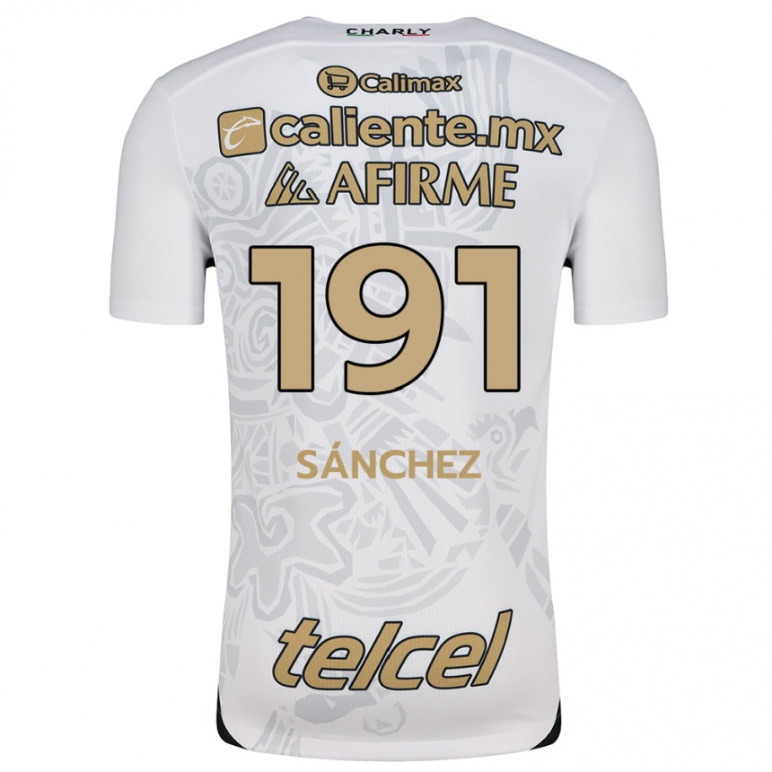 Mujer Fútbol Camiseta Diego Sánchez #191 Blanco Negro 2ª Equipación 2024/25 Perú