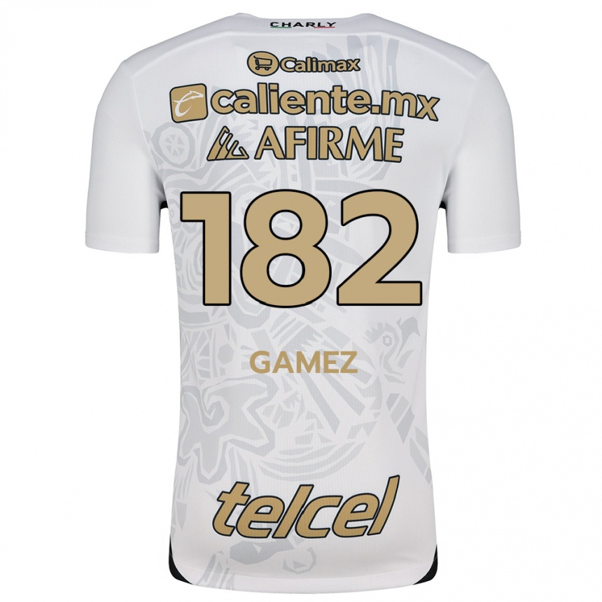 Mujer Fútbol Camiseta Mark Gamez #182 Blanco Negro 2ª Equipación 2024/25 Perú