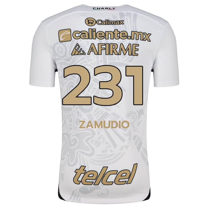 Mujer Fútbol Camiseta Irwin Zamudio #231 Blanco Negro 2ª Equipación 2024/25 Perú