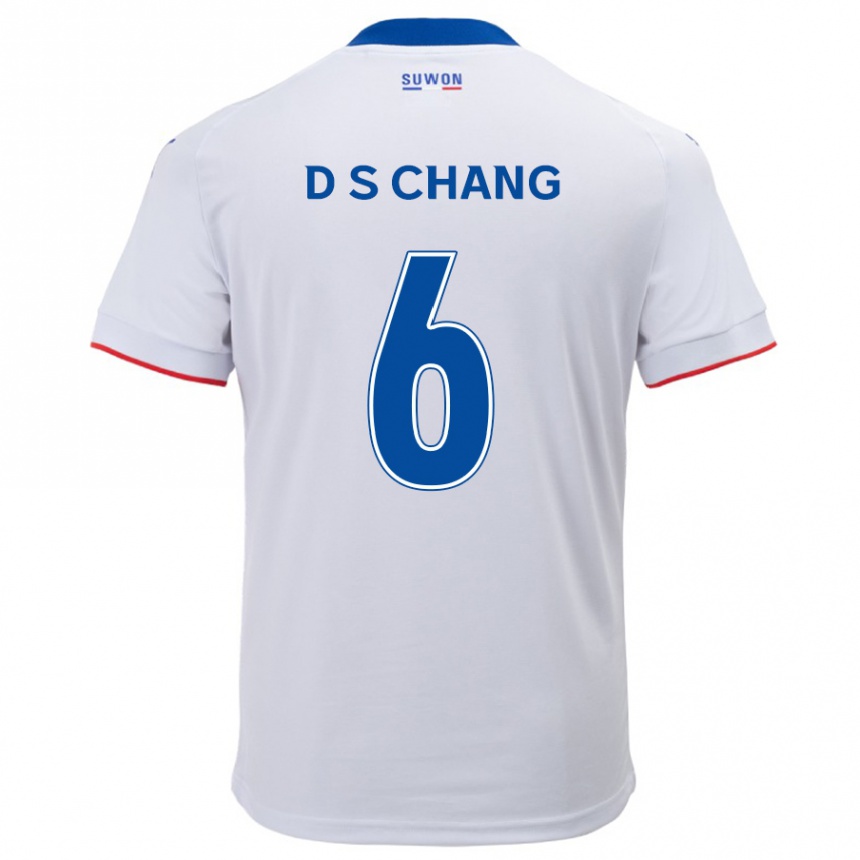 Mujer Fútbol Camiseta Se-Dong Chang #6 Blanco Azul 2ª Equipación 2024/25 Perú