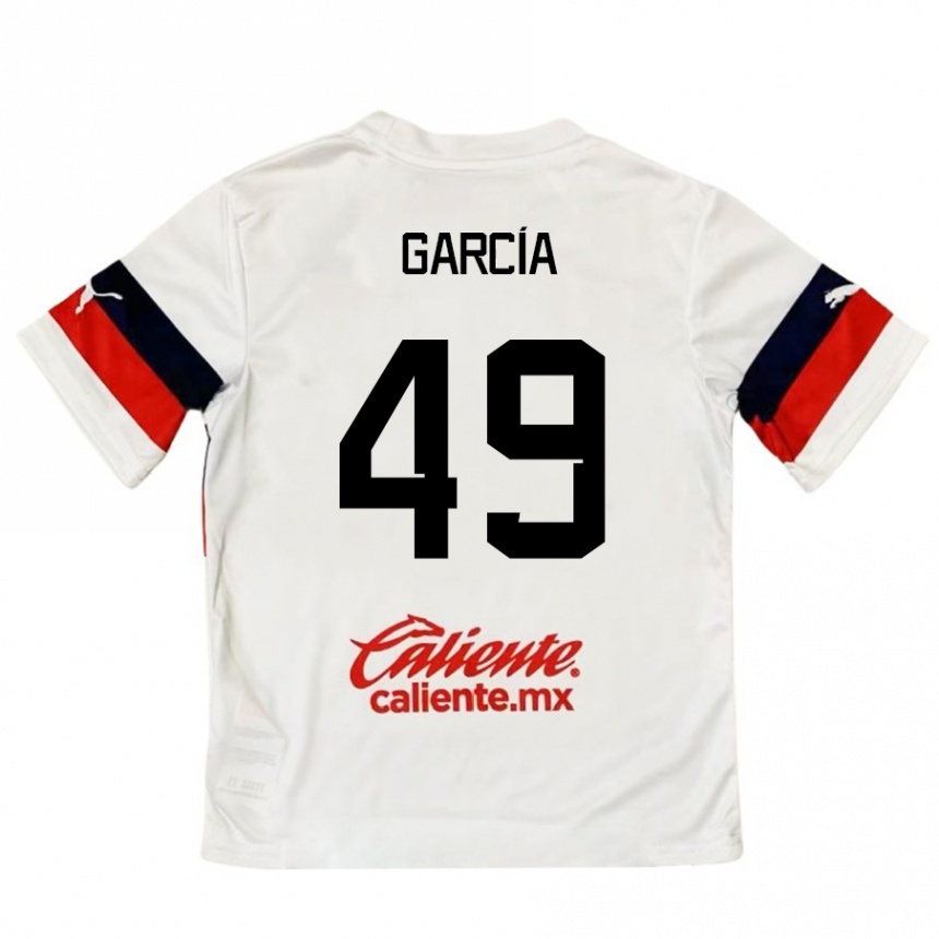 Mujer Fútbol Camiseta Gilberto García #49 Blanco Rojo 2ª Equipación 2024/25 Perú