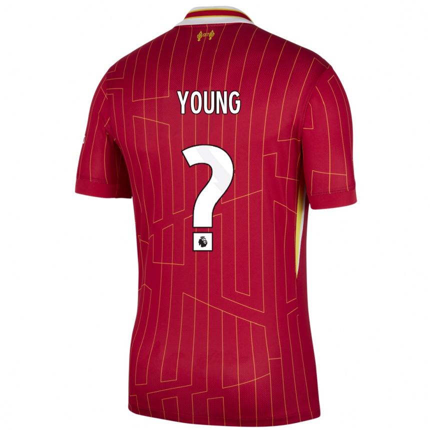 Niño Fútbol Camiseta Ranel Young #0 Rojo Amarillo Blanco 1ª Equipación 2024/25 Perú