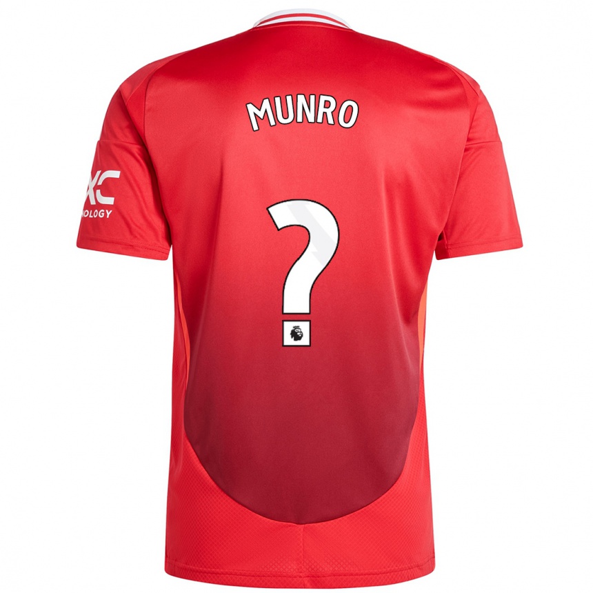 Niño Fútbol Camiseta Reece Munro #0 Rojo Brillante 1ª Equipación 2024/25 Perú