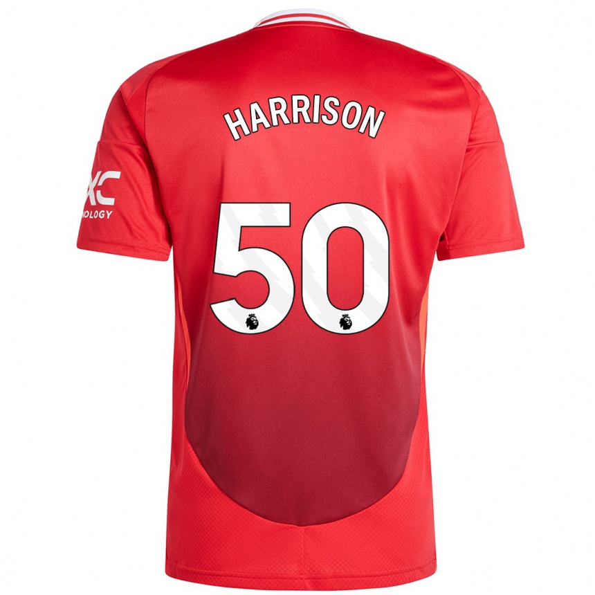 Niño Fútbol Camiseta Elyh Harrison #50 Rojo Brillante 1ª Equipación 2024/25 Perú