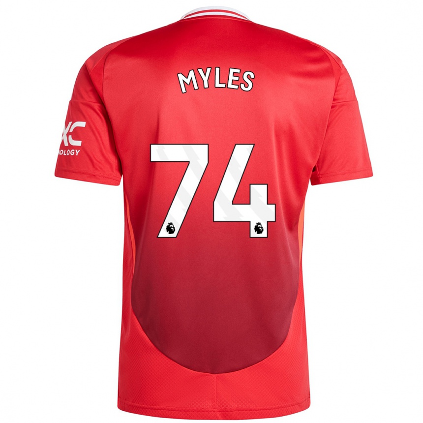 Niño Fútbol Camiseta Tom Myles #74 Rojo Brillante 1ª Equipación 2024/25 Perú