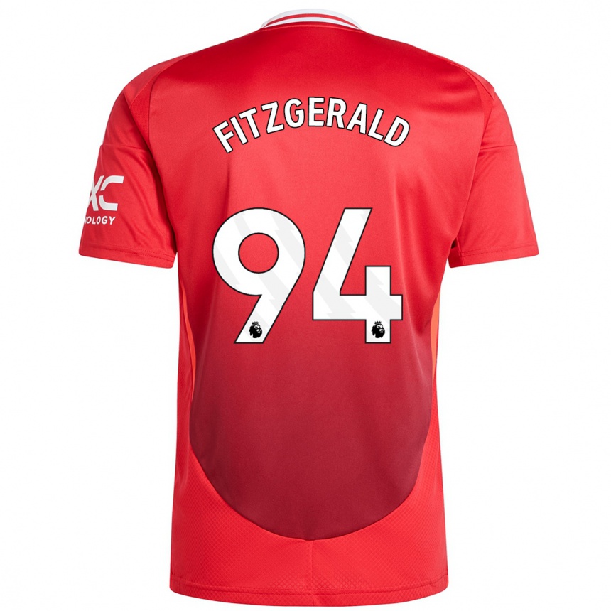 Niño Fútbol Camiseta Jayce Fitzgerald #94 Rojo Brillante 1ª Equipación 2024/25 Perú