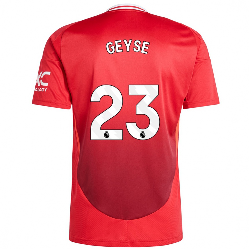 Niño Fútbol Camiseta Geyse #23 Rojo Brillante 1ª Equipación 2024/25 Perú