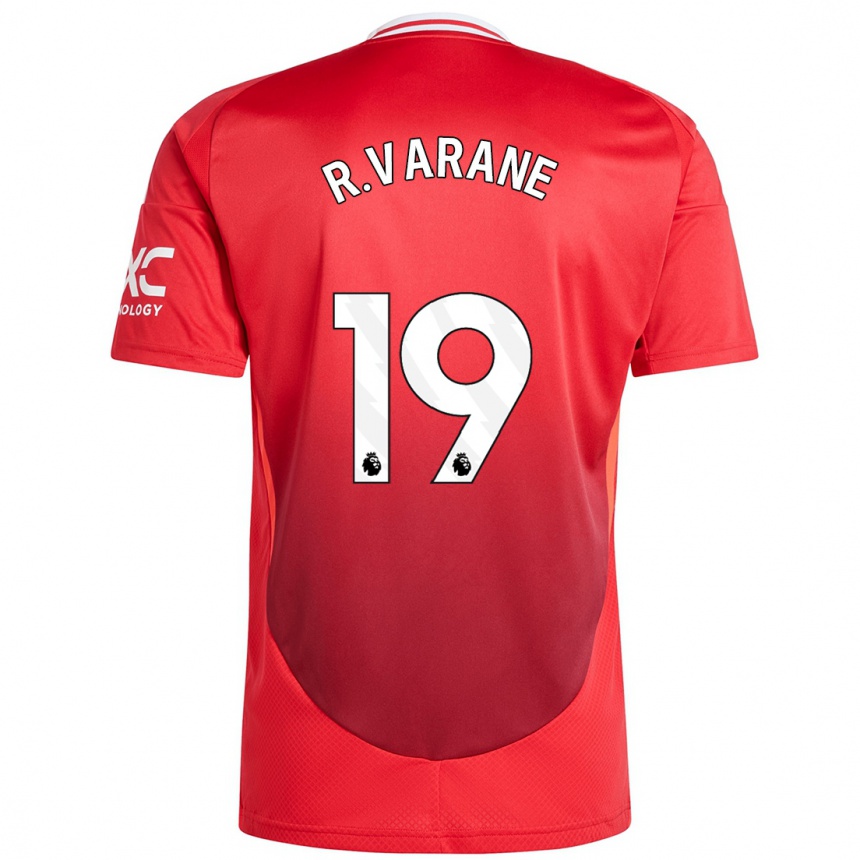 Niño Fútbol Camiseta Raphael Varane #19 Rojo Brillante 1ª Equipación 2024/25 Perú