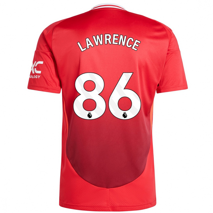 Niño Fútbol Camiseta Marcus Lawrence #86 Rojo Brillante 1ª Equipación 2024/25 Perú