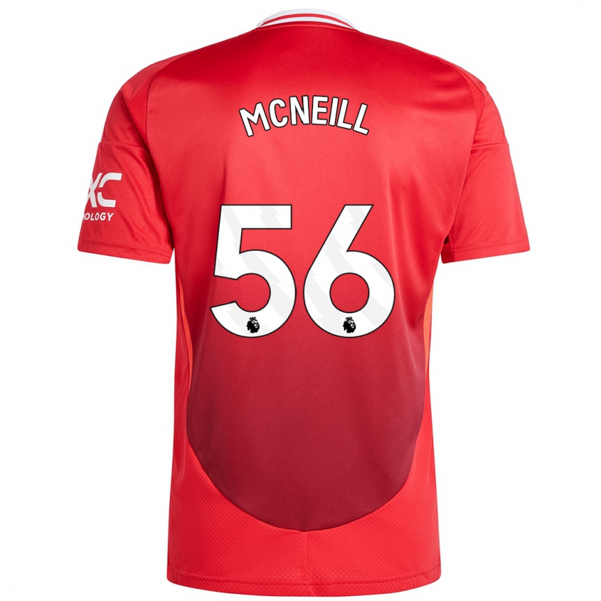 Niño Fútbol Camiseta Charlie Mcneill #56 Rojo Brillante 1ª Equipación 2024/25 Perú