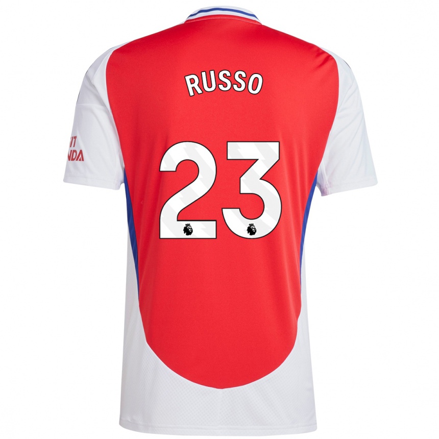 Niño Fútbol Camiseta Alessia Russo #23 Rojo Blanco 1ª Equipación 2024/25 Perú