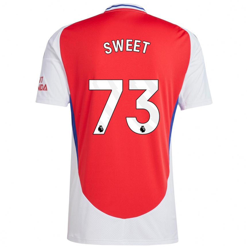 Niño Fútbol Camiseta James Sweet #73 Rojo Blanco 1ª Equipación 2024/25 Perú