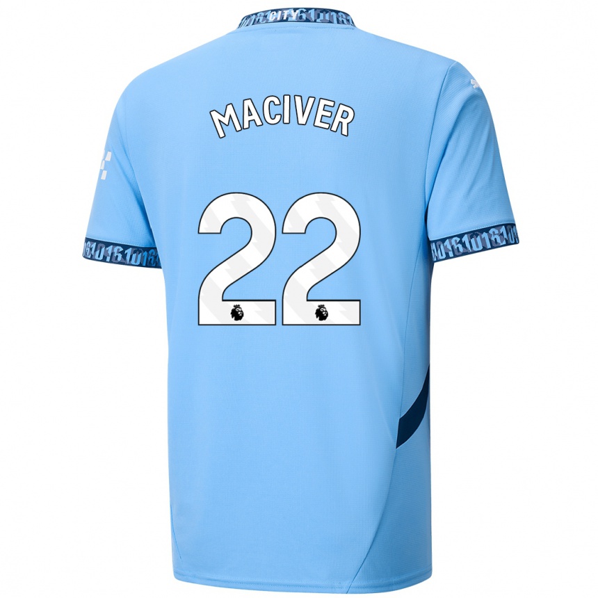 Niño Fútbol Camiseta Sandy Maciver #22 Azul Marino 1ª Equipación 2024/25 Perú