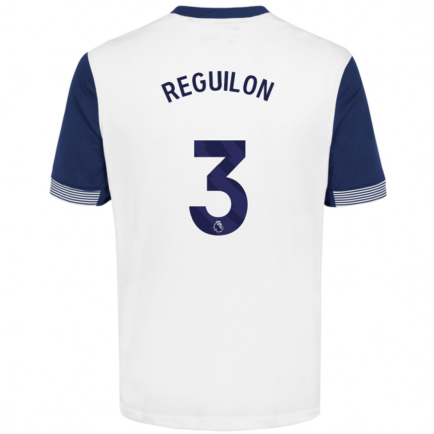 Niño Fútbol Camiseta Sergio Reguilon #3 Blanco Azul 1ª Equipación 2024/25 Perú