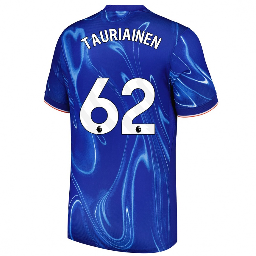 Niño Fútbol Camiseta Jimi Tauriainen #62 Azul Blanco 1ª Equipación 2024/25 Perú