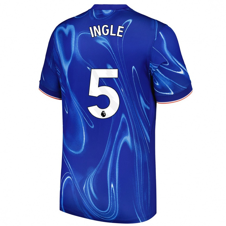 Niño Fútbol Camiseta Sophie Ingle #5 Azul Blanco 1ª Equipación 2024/25 Perú