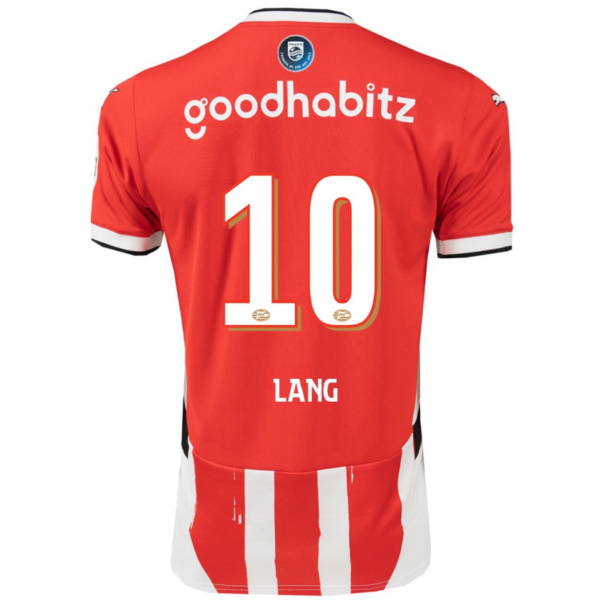 Niño Fútbol Camiseta Noa Lang #10 Rojo Blanco 1ª Equipación 2024/25 Perú