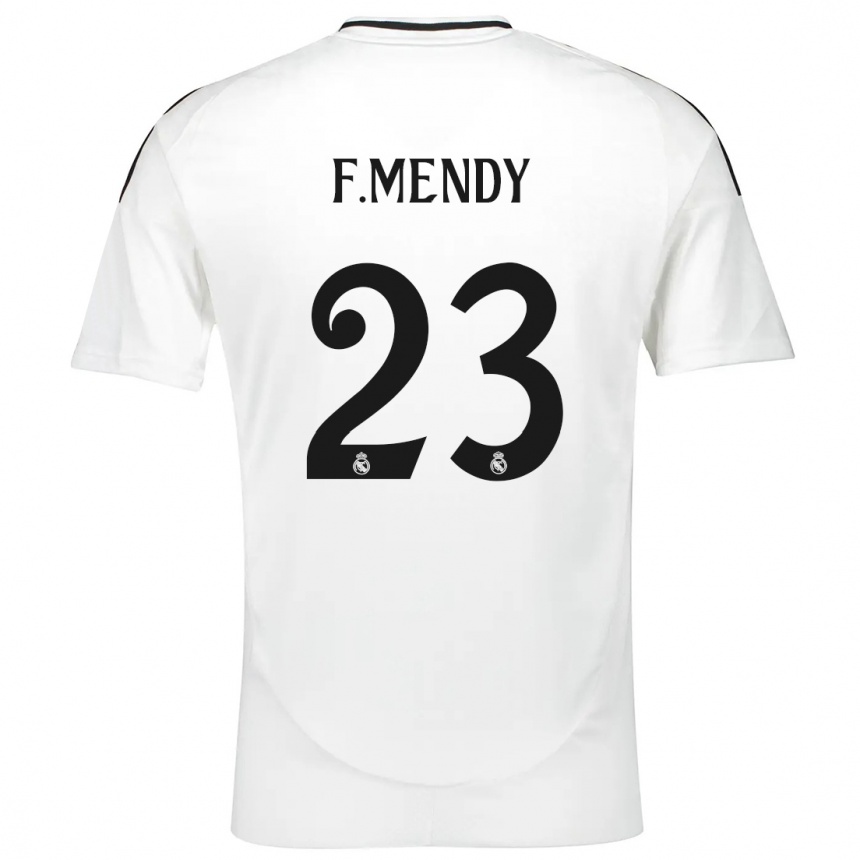 Niño Fútbol Camiseta Ferland Mendy #23 Blanco 1ª Equipación 2024/25 Perú