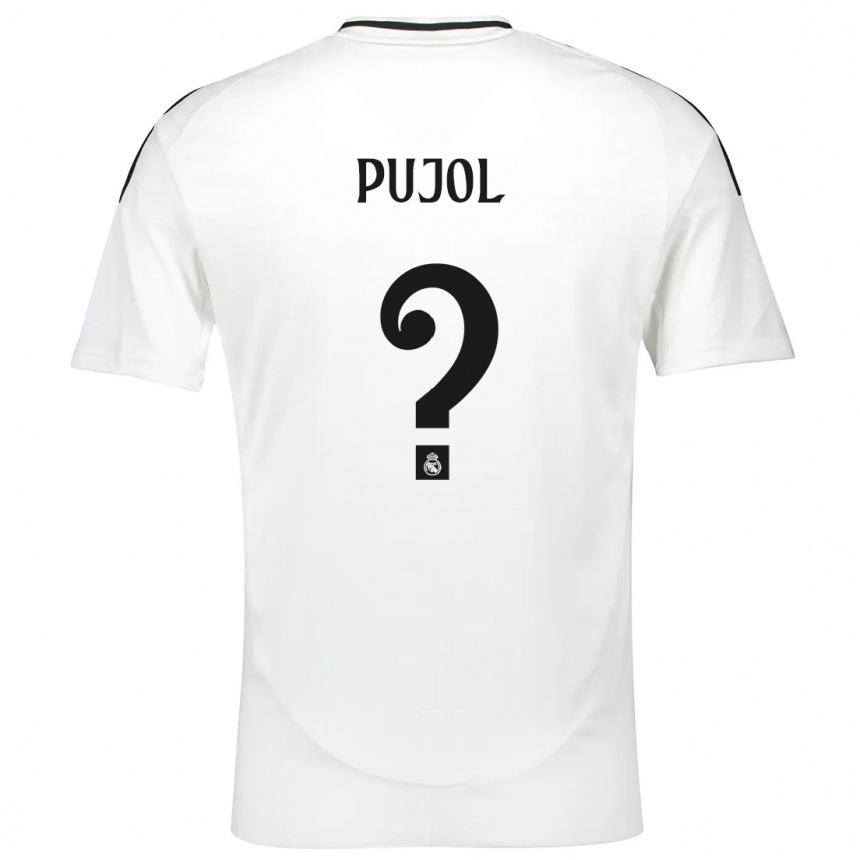 Niño Fútbol Camiseta Edgar Pujol #0 Blanco 1ª Equipación 2024/25 Perú