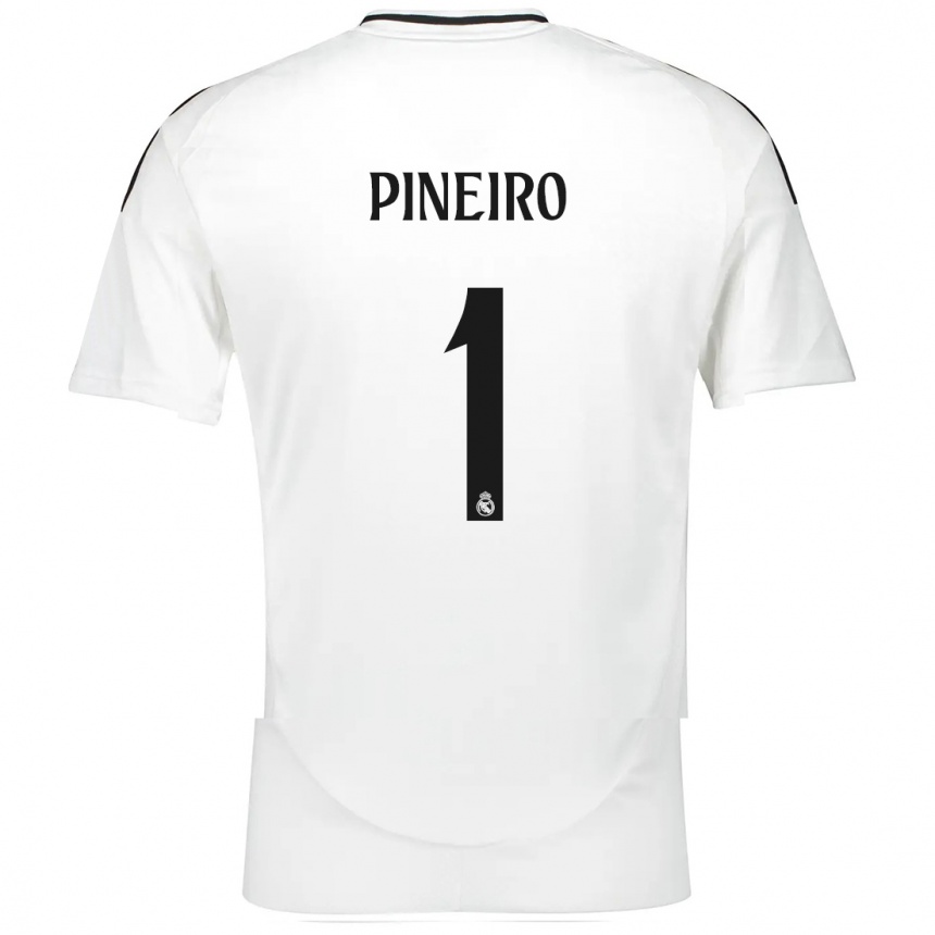 Niño Fútbol Camiseta Diego Pineiro #1 Blanco 1ª Equipación 2024/25 Perú