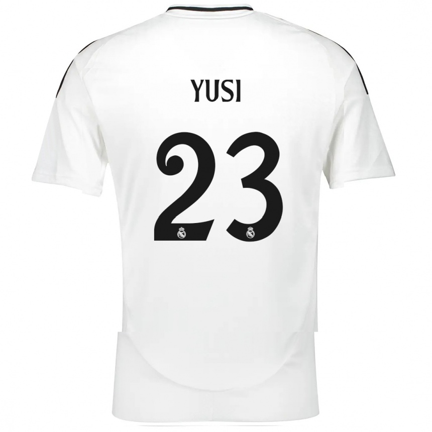 Niño Fútbol Camiseta Yusi #23 Blanco 1ª Equipación 2024/25 Perú