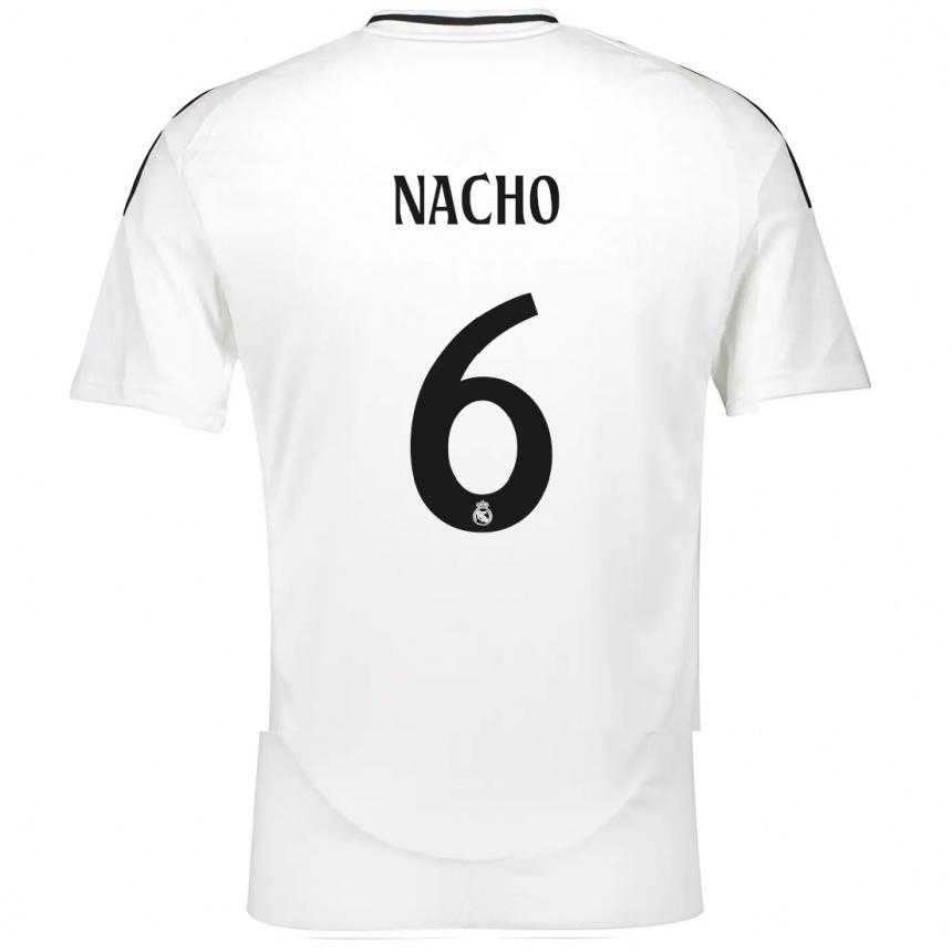 Niño Fútbol Camiseta Nacho Fernandez #6 Blanco 1ª Equipación 2024/25 Perú