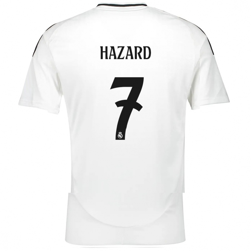 Niño Fútbol Camiseta Eden Hazard #7 Blanco 1ª Equipación 2024/25 Perú