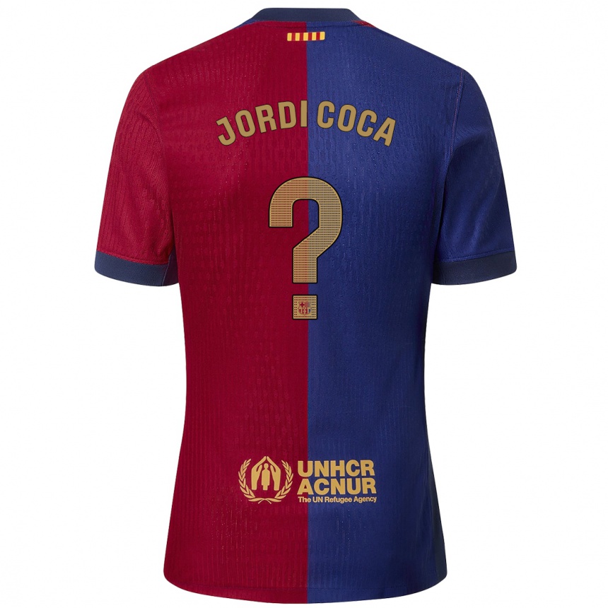 Niño Fútbol Camiseta Jordi Coca #0 Azul Rojo 1ª Equipación 2024/25 Perú