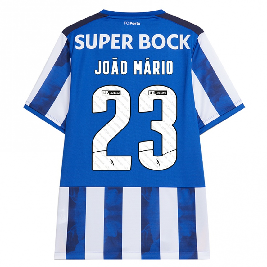 Niño Fútbol Camiseta Joao Mario #23 Azul Blanco 1ª Equipación 2024/25 Perú