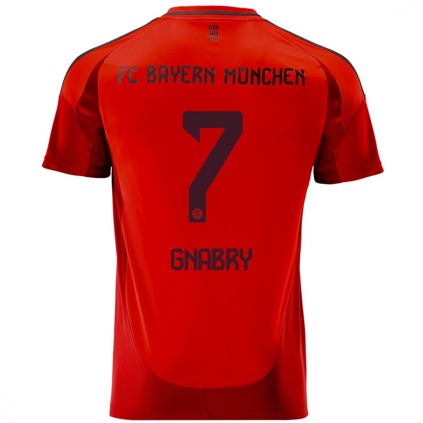 Niño Fútbol Camiseta Serge Gnabry #7 Rojo 1ª Equipación 2024/25 Perú