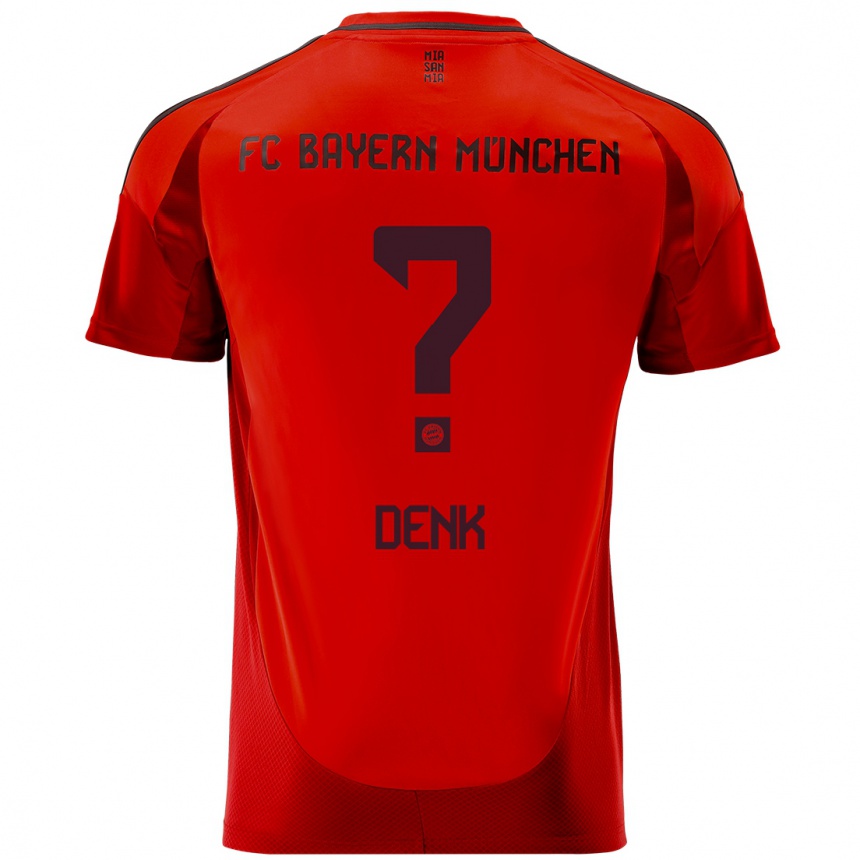 Niño Fútbol Camiseta Luca Denk #0 Rojo 1ª Equipación 2024/25 Perú