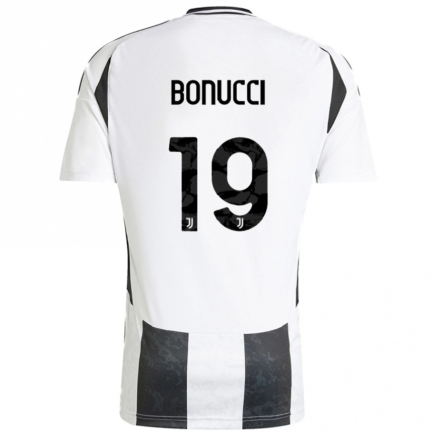 Niño Fútbol Camiseta Leonardo Bonucci #19 Blanco Negro 1ª Equipación 2024/25 Perú