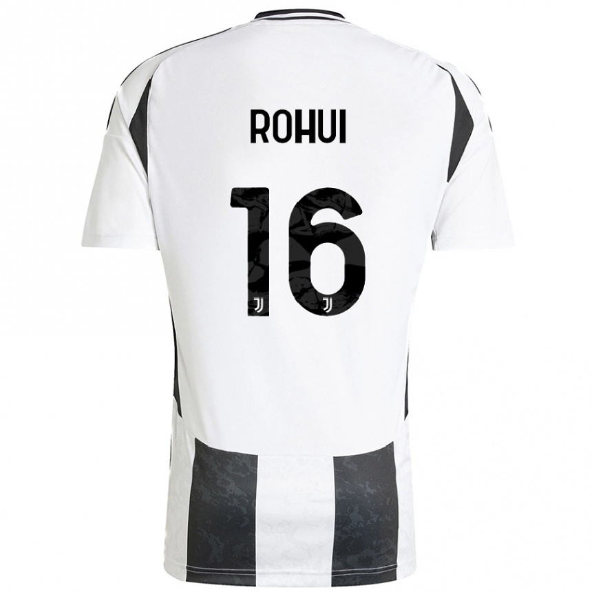 Niño Fútbol Camiseta Jonas Rohui #16 Blanco Negro 1ª Equipación 2024/25 Perú