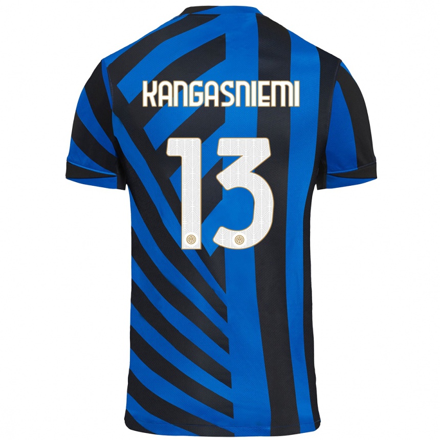 Niño Fútbol Camiseta Ilari Kangasniemi #13 Azul Negro 1ª Equipación 2024/25 Perú