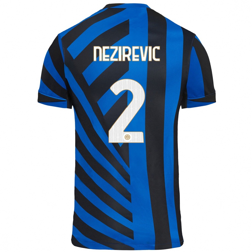 Niño Fútbol Camiseta Alem Nezirevic #2 Azul Negro 1ª Equipación 2024/25 Perú